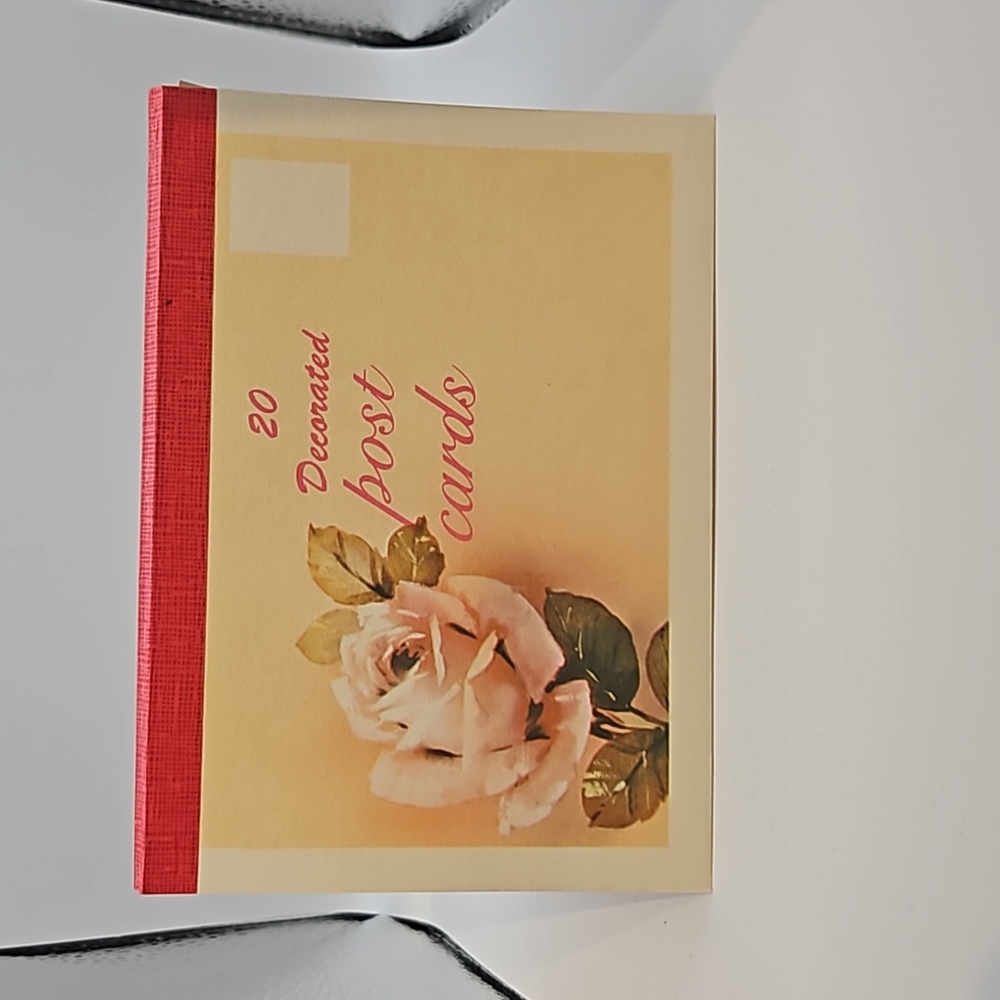 Vintage late 70s Pink Rose postcard pack